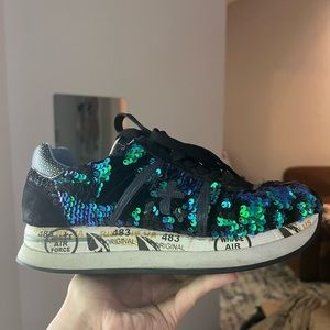 Premiata
Conny Sequin Lace-Up Runner Sneakers